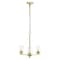 Homeroots Gold Chandelier Iron Ceiling Light With Clear Shades 651650 - alternate 1