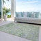 Homeroots 3' X 5' Mint Green And Gray Floral Washable Indoor Outdoor Area Rug 604078 - alternate 3