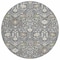 Homeroots 8' Charcoal Ivory And Green Round Oriental Washable Indoor Outdoor Area Rug 598030 - alternate 3