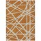 Homeroots 9' X 12' Copper And Beige Geometric Washable Indoor Outdoor Area Rug 600436 - alternate 3