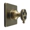 Kingston Brass Single-Handle Three-Way Diverter Valve with Square Trim Kit, Antique Brass KS3043RKX - alternate 1