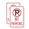 Signmission No Parking with ''P'' No Parking symbol & double arrow, 12'' X 18'', Heavy Gauge Aluminum, 2PK A-1218-2PACK-2847 - alternate 1