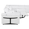 Homeroots White Italian Leather Modular L Shaped Seven Piece Corner Sectional With Console 534879 - alternate 5