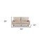 Homeroots 69" Beige Velvet Sofa With Dark Brown Legs 543725 - alternate 2