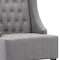 Homeroots 25" Gray and Black Upholstered Tufted Wingback Chair 526469 - alternate 2