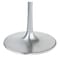 Homeroots 48" Gray and Silver Marble and Aluminum Pedestal Base Round Top Dining Table 572238 - alternate 2