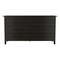 Homeroots 59" Black Six Drawer Double Dresser 544018 - alternate 3
