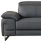 Homeroots 87" Dark Gray Italian Leather Sofa With Silver Legs 329680 - alternate 4