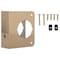 Prosource Door Reinforcer, 2-3/8 in Backset, 1-3/4 in Thick Door, Steel, Brass, 4-1/2 in H, 4 in W HSH-044SBP-PS - alternate 1