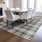 Homeroots 5' X 8' Charcoal Ivory And Gold Plaid Washable Indoor Outdoor Area Rug 597100 - alternate 4