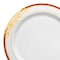 Smarty Had A Party 7.5" White with Burgundy and Gold Harmony Rim Plastic Appetizer/Salad Plates (120 plates), 120PK 647BG-CASE - alternate 4