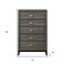 Homeroots 31" Gray Wood Five Drawer Dresser 318747 - alternate 3