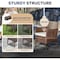 Yssoa 3-Piece Patio Furniture Set Outdoor Rattan Wicker Chairs with Comfortable Cushions and Glass 3A88FNSOFASET3RATTANBRN - alternate 3