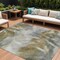 Homeroots 8' X 10' Pewter And Silver Abstract Washable Indoor Outdoor Area Rug 631350 - alternate 1