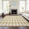 Homeroots 8' X 10' Gold And Light Brown Geometric Washable Indoor Outdoor Area Rug 577040 - alternate 3