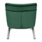 Homeroots 66" Green and Silver Velvet Lounge Chair 526218 - alternate 3