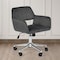 Homeroots Gray and Silver Adjustable Height Swivel Rolling Office Chair 568086 - alternate 2