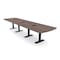 Skutchi Designs 16ft Conference Table W/ Power Unit | 16 Person Modular Arc Rectangle Meeting Table | Harmony Series HAR-AREC-48X192-T.BK-H3041-EBLK - alternate 1