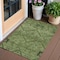 Homeroots 3' X 5' Olive Green Fern Green And Artichoke Green Floral Washable Indoor Outdoor Area Rug 588900 - alternate 1