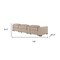 Homeroots 136" Beige Top Grain Leather Reclining Metal USB Sofa 720311 - alternate 3