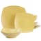 Gibson Home Zen Buffetware 12 Piece Square Fine Ceramic Dinnerware Set in Matte Yellow 750118979M - alternate 1