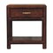 Homeroots 20" Brown Solid Wood Square One Drawer Nightstand 651881 - alternate 1