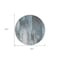 Homeroots 8' Round Teal Round Abstract Washable Non Skid Indoor Outdoor Area Rug 563624 - alternate 4