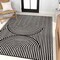 Jonathan Y Sofia MidCentury Modern Arch Stripe Two-Tone High-Low Black/White 8 ft. x 10 ft. Area Rug SCN109C-8 - alternate 3