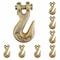 Tie 4 Safe G70 5/16'' Clevis Grab Hooks Tow Chain Hook Flatbed Truck Trailer Tie Down, 8PK FH406-516-8 - alternate 1