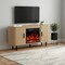Homeroots 65in White Wood Fireplace Entertainment Center With Fireplace 723790 - alternate 2