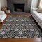 Homeroots 3' X 5' Black Brown And Beige Floral Washable Indoor Outdoor Area Rug 605413 - alternate 3