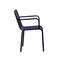 Homeroots Set of Two Dark Blue Steel Open Back Dining Arm Chairs 653939 - alternate 4