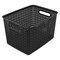 Thinkspace Plastic Weave Bin, Large, Black 36006 - alternate 1