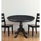 Homeroots 42" Black Rounded Solid Manufactured Wood And Solid Wood Pedestal Base Dining Table 517754 - alternate 2