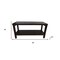 Homeroots Rectangular Teak Shower Outdoor Bench With Shelf In Brown Finish 376669 - alternate 2