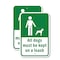Signmission All Dogs Must Be Kept On A Leash, 12'' X 18'' 2 Signs, Heavy Gauge Aluminum, 2PK A-1218-2PACK-2635 - alternate 1