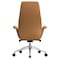 Leisuremod Summit High-Back Office Chair in Faux Leather & Aluminum Frame with Swivel & Tilt, Acorn Brown SOT21LBRL - alternate 2