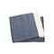 Homeroots 70" X 55" Navy Blue And White Cotton Blend Woven Herringbone Plush Throw Blanket with Tassels 474027 - alternate 1