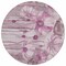 Homeroots 8' Plum Mauve And Pink Round Floral Washable Indoor Outdoor Area Rug 582760 - alternate 2