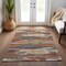 Homeroots 5' X 8' Orange Green And Gold Abstract Washable Indoor Outdoor Area Rug 612540 - alternate 3