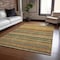 Homeroots 10' X 14' Coral Gold And Green Striped Washable Indoor Outdoor Area Rug 577774 - alternate 3