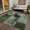 Homeroots 9' X 12' Fern Green And Gray Geometric Washable Indoor Outdoor Area Rug 604322 - alternate 2