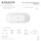 Kingston Brass 63" Acrylic Oval Double Ended Freestanding Tub with Drain, Glossy White VTOV633024 - alternate 2