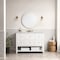 James Martin Vanities Breckenridge 48'' S Vanity, Bright White w/ Ethereal Noctis Top w/FreePower Wireless Charger 330-V48-BW-FENC - alternate 4