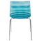 Leisuremod Astor Water Ripple Design Dining Chair, Transparent Blue, 4PK AC20TBU4 - alternate 2