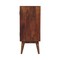 Homeroots 32in Chestnut Solid Wood Textured Door Accent Cabinet With Two Doors 654275 - alternate 5