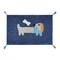 Homeroots 32" Blue Orange And White Cotton Dog Youthful Bath Rug 635398 - alternate 2