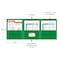 C-Line Products 8-1/2" x 11" Green Heavyweight 3-Pocket Poly Portfolios, 24EA/BX, 6BX/CT 33943-BX - alternate 3