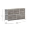 Flash Furniture Harris 5 Drawer Storage Dresser with White Cast Iron Frame, Light Natural Wood Top and Easy Pull En WX-5L206-MDF-WHT-LNT-GG - alternate 2