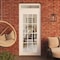 Vdomdoors Front Exterior Prehung Metal-Plastic Door Clear Glass / MANUX 8355 White Silk / Office Commercial a MANUX8355EXD-WS-W36xH80+12-LH-I - alternate 2